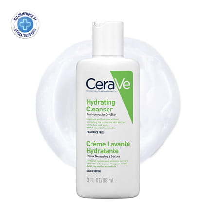 Cerave Hydrating Non-Foaming Daily Facial Cleanser For Normal To Dry Skin - 88ml