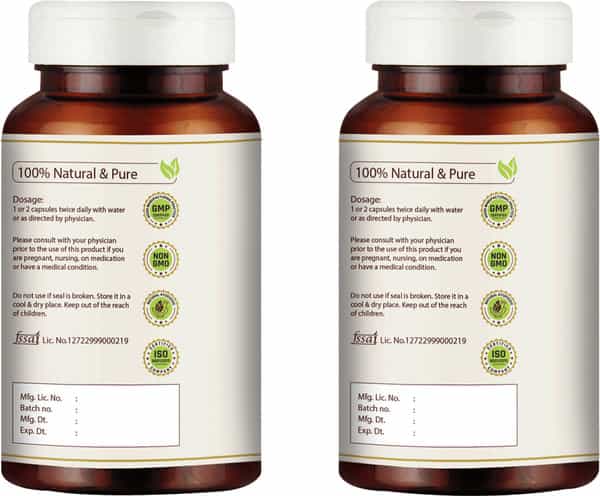 Vedikroots Ashwagandha 60 Capsules For Strength Performance And Stress Relief (Pack Of 2)