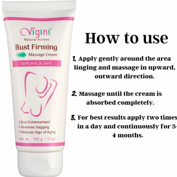 Vigini Bust Boobs Body Toning Breast Firming Size Enlargement Enhancement Oil Cream 100Ml + 30 Caps