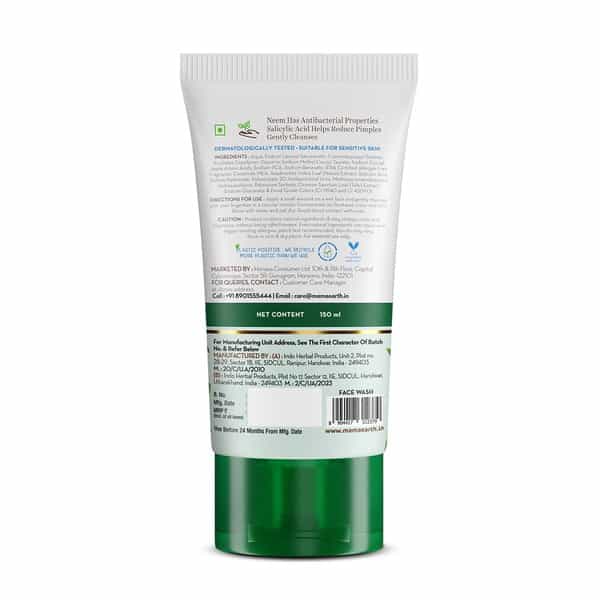 Mamaearth Neem Pimple Care Face Wash - 150Ml