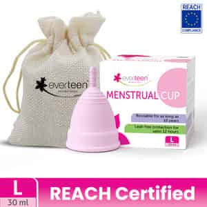 Everteen Large Menstrual Cup For Periods In Women - 1 Pack (30ml Capacity)