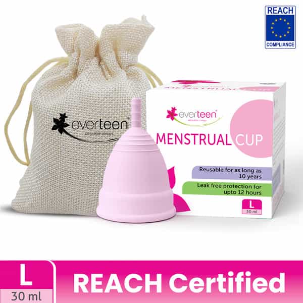 Everteen Large Menstrual Cup For Periods In Women - 1 Pack (30Ml Capacity)