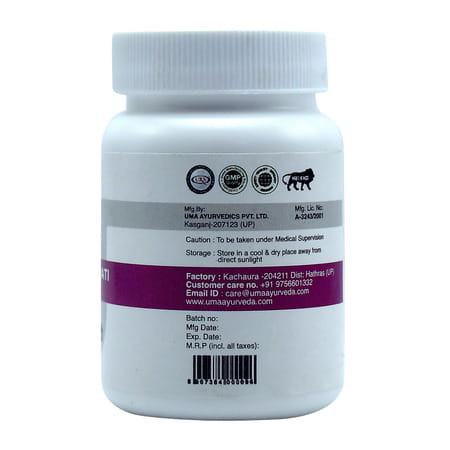 Uma Ayurveda Tulsi Ghan Vati Ayurvedic Tablets - Useful In Fever Control Immunilogical Jwar - 80n