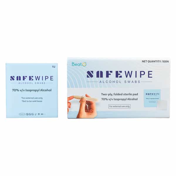 Beato Safe Wipe 100 Alcohol Swabs In Box