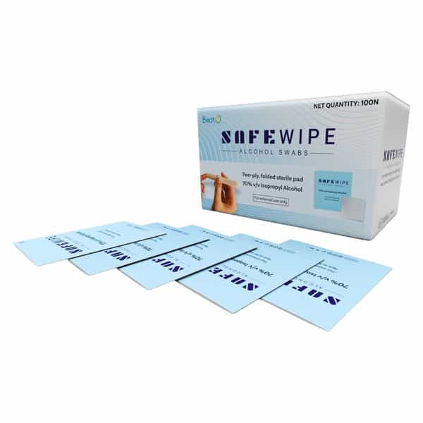 Beato Safe Wipe 100 Alcohol Swabs In Box