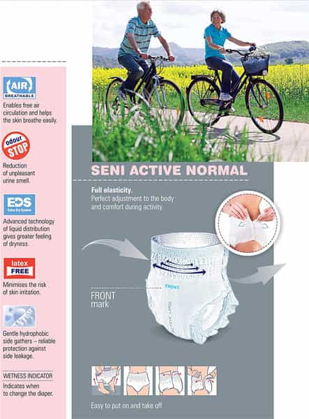 Seni Active Normal Breathable Pull Ups Adult L Diapers 10