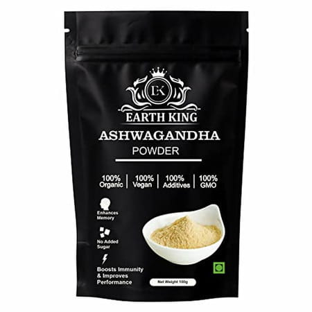 Earth King 100% Pure Ashwagandha Powder (Withania Somnifera) | Unisex - 100gm