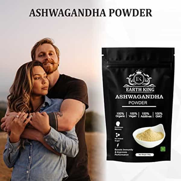 Earth King 100% Pure Ashwagandha Powder (Withania Somnifera) | Unisex - 100Gm