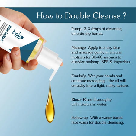 Bake Rxmelt Cleansing Oil For Makeup | Blackheads & Whiteheads | Deep Clean | Fragrance-Free | 100ml