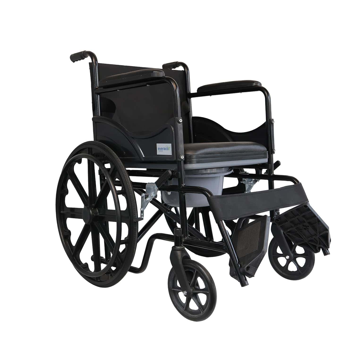 Everactiv 2 In 1 Foldable Wheelchair For Regular & Commode Use