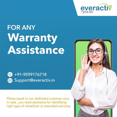 Everactiv 2 In 1 Foldable Wheelchair For Regular & Commode Use