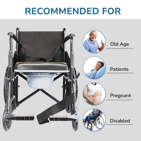 Everactiv 2 In 1 Foldable Wheelchair For Regular & Commode Use