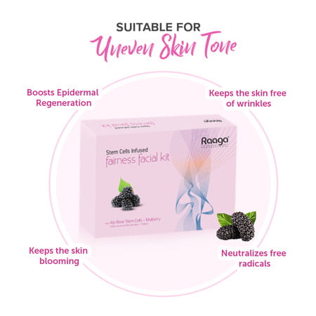 Raaga Professional Stem Cell Infused Fairness Facial Kit | 61 G