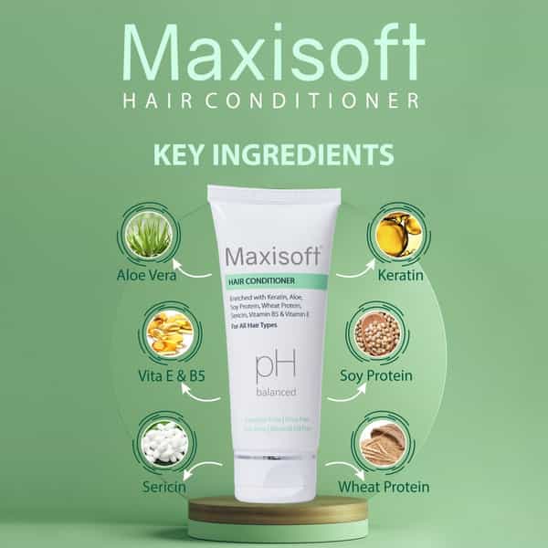 Maxisoft Hair Conditioner | For All Hair Types | Tube | 100 Ml | Pack Of 4
