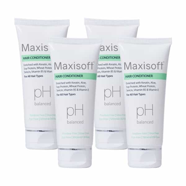 Maxisoft Hair Conditioner | For All Hair Types | Tube | 100 Ml | Pack Of 4