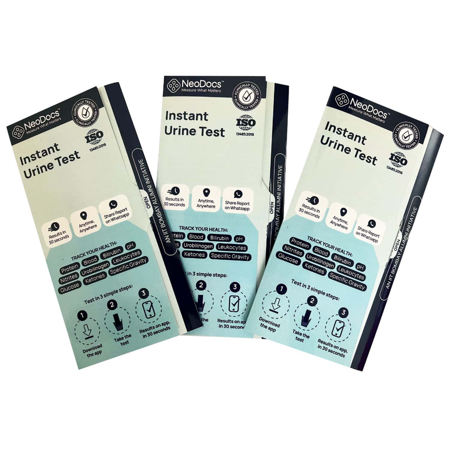 Neodocs Instant Urine Test| Track 10+ Parameters | Sugar, Protein, Liver, Kidney, + More |Pack Of 3
