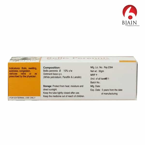 Bjain Bellis Perennis Ointment For Deep Muscle Pain . Bruises & Soreness - 30Gm