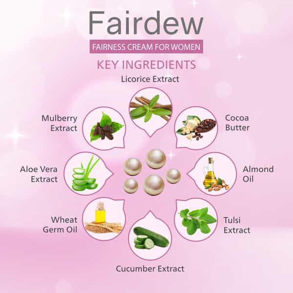 Fairdew Fairness Cream For Women 50 Gm | With Mulberry | Reduces Tan (Pack Of 2)