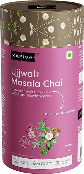 Kapiva Ujjwal Masala Chai | All-Season Wellness Tea | 150Gm
