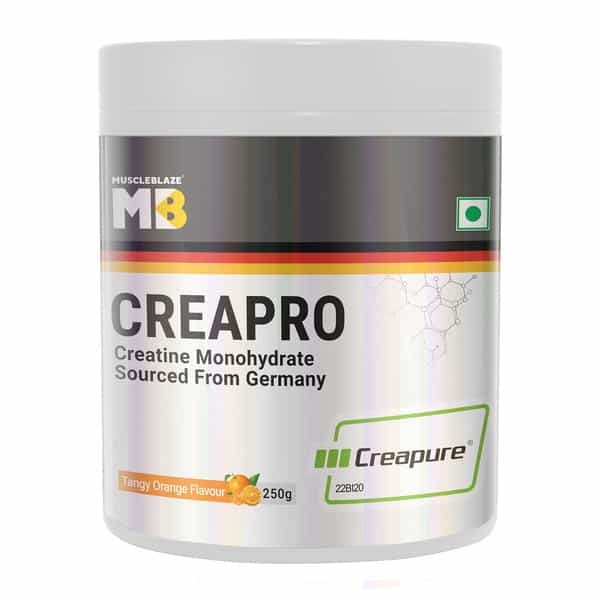 Muscleblaze Creapro Creatine Monohydrate Powder With Creapure | Tangy Orange (62 Servings | 250G)