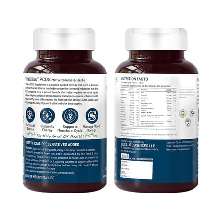 Bliss Welness Pcos Support - 60 Tablets