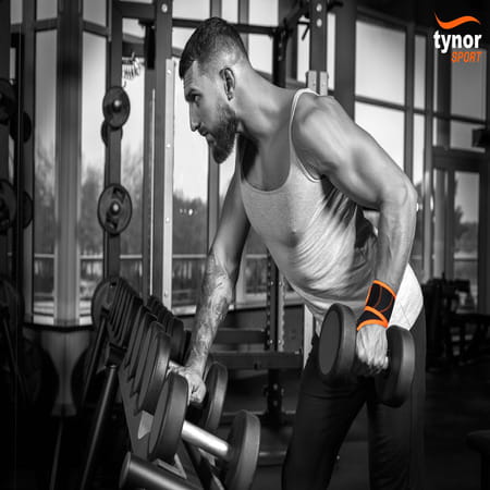 Tynor Wrist Support With Thumb Loop (Neo) Black & Orange Universal Pack Of 2