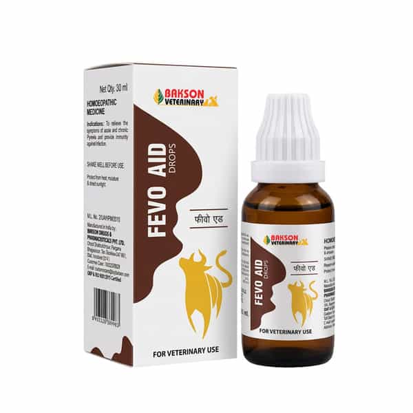 Bakson Veterinary Fevo Aid Drops | For Veterinary Use | 30 Ml