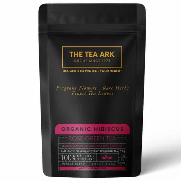 The Tea Ark Hibiscus Tea Leaves (50G) Pouch | Whole Leaf Blend (25 Servings)