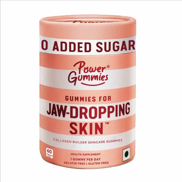Power Gummies Jaw Dropping Skin Collagen Builder Gummies | Unisex | Now With No Added Sugar - 60N 