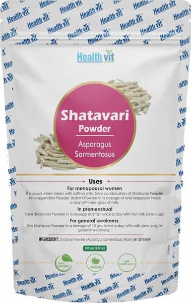 Healthvit Natural Shatavari Health Supplement Powder (Asparagus Sarmentosus) Packet Of 100 G