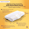 Betterhood Pack Of 2 White Memory Foam Ergonomic Contour Cervical Sleep Pillow