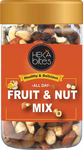 Heka Bites All Day Fruit & Nut Mix (Pack Of 1) | Healthy Snacks | Super Snacks