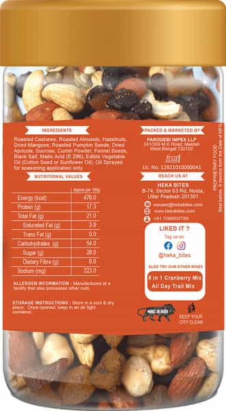 Heka Bites All Day Fruit & Nut Mix (Pack Of 1) | Healthy Snacks | Super Snacks