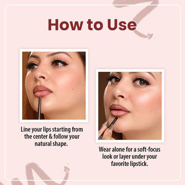 Tnw The Natural Wash Glide & Shine Lip Liner Chicline 01 | Hydrating & Longlasting 0.35 Gm