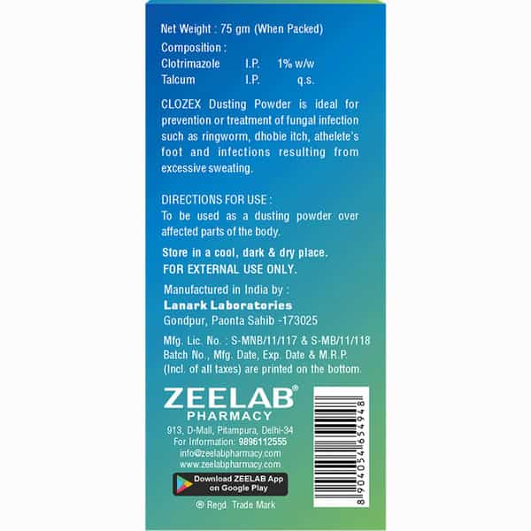 Clozex Dusting Powder 75Gm