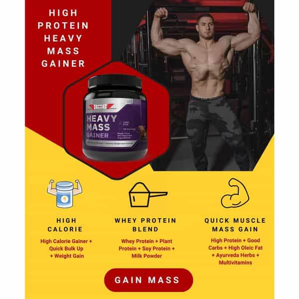Sos Nutrition High Protein Heavy Mass Gainer Herbs Multivitamins Chocolate
