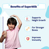 Gritzo Supermilk Growth+ (Formerly Height+) (2-6Y Boy & Girl) | 7G Protein (Double Chocolate | 800G)