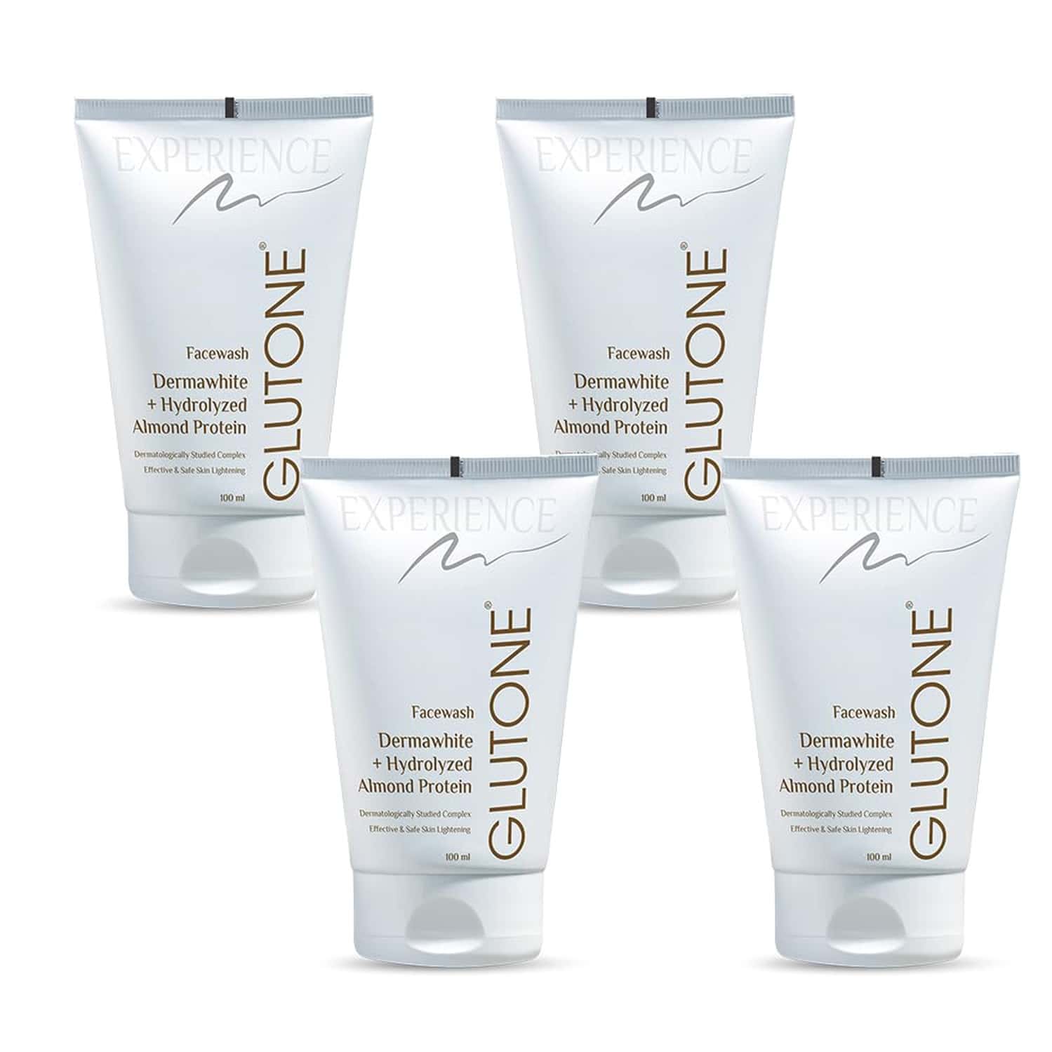 Glutone Face Wash With Dermawhite And Hydrolysed Almonds For Brighter & Radiant Skin Pack Of 4