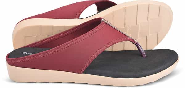 Pharmeasy Diabetic & Orthopedic Women Slippers (Fashion Range-1) Cherry Color Size 9