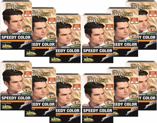 Bigen Men's Speedy Color Dark Brown 103 80G (Pack Of 12)