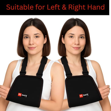 Besafe Forever Half Arm Sling Pouch Belt | Arm Brace Immobilizer (Free Size | Black)