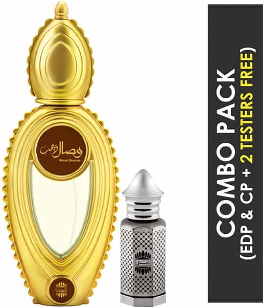 Ajmal Wisal Dhahab Edp 50Ml Perfume For Men And Asher Cp Oil Alcohol-Free Attar 12Ml For Unisex