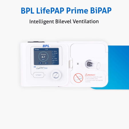 Bpl Medical Technologies Lifepap Prime With Yn-02 Nasal Mask|Pressure Altitude Adjustment - White