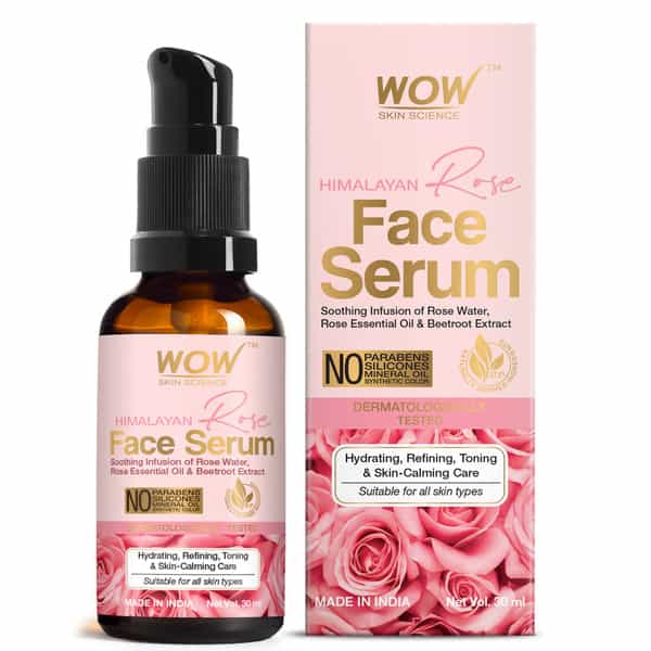 Wow Skin Science Himalayan Rose Face Serum - Rose Water, Rose Essential Oil & Beetroot Extract, 30Ml