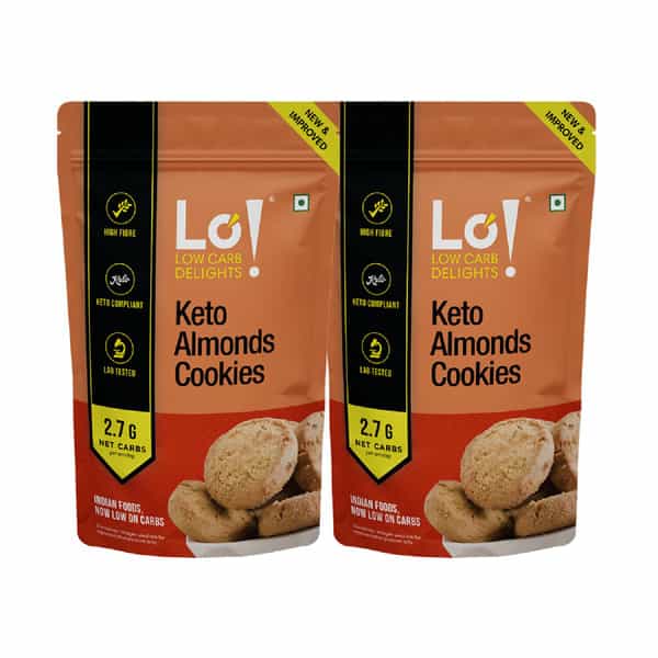 Lo! Low Carb Delights - Almond Keto Sugar Free Cookies (400G)