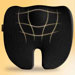 Betterhood Black Memory Foam Ergonomic Coccyx Seat Cushion For Chair