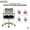 Betterhood Black Memory Foam Ergonomic Coccyx Seat Cushion For Chair
