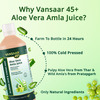 Vansaar 45+ Aloe Vera Amla Juice | 1L|Wild Amla & Pulpy Aloe Vera Harvested In 2 Days