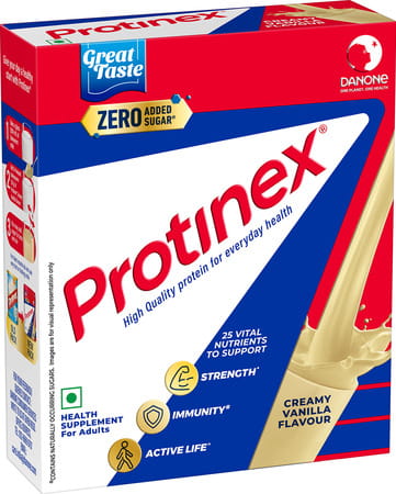 Protinex Health Supplement And Nutritional Protein Mix For Adults Creamy Vanilla Flavour Box 200 Gm