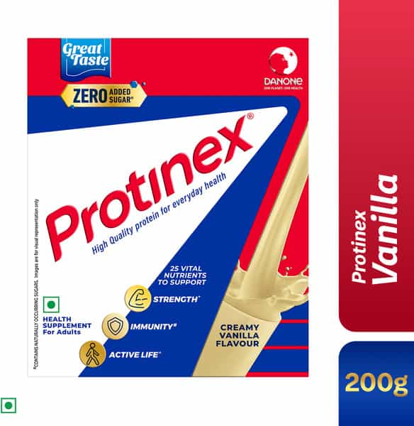Protinex Health Supplement And Nutritional Protein Mix For Adults Creamy Vanilla Flavour Box 200 Gm